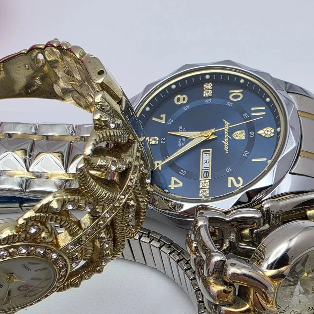 Mixed Watch Lot 16 Pieces Men Women For Repair Parts Untested Fossil Seiko Gruen